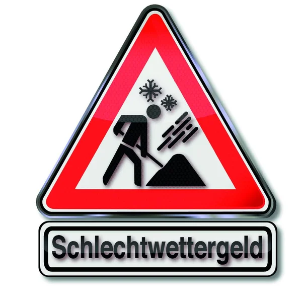 Schutzschild Schlechtwettergeld Bei Schlechtem Wetter — Stockvektor