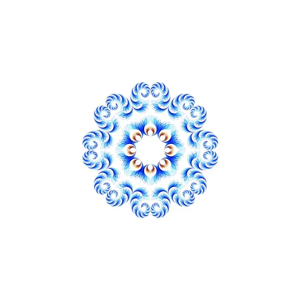 Fond Bleu Vectoriel Avec Motifs Feuilles Formés — Image vectorielle