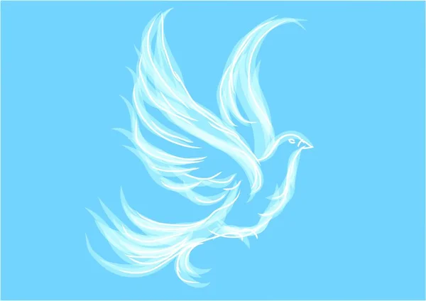 Голуб Синьому Символ Миру Любові — стоковий вектор