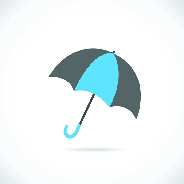 Egy Fehér Alapon Izolált Kék Szürke Esernyő Illusztrációja — Stock Vector