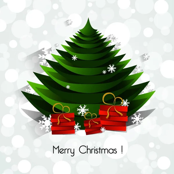 Illustration Vectorielle Creative Merry Christmas Greeting Card — Image vectorielle