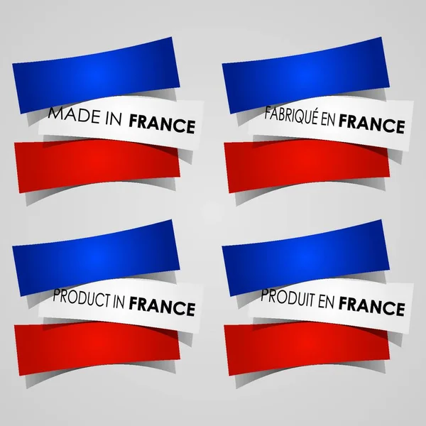 Creative Abstract Made France Emblemas Ilustração Vetorial —  Vetores de Stock