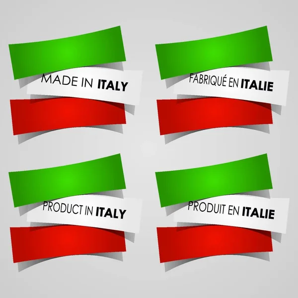 Creative Abstract Made Italy Badges Vector Illustration — Stock Vector