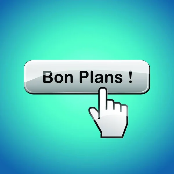 Francuski Tłumaczenie Dobre Ujęcia Web Button Concept — Wektor stockowy