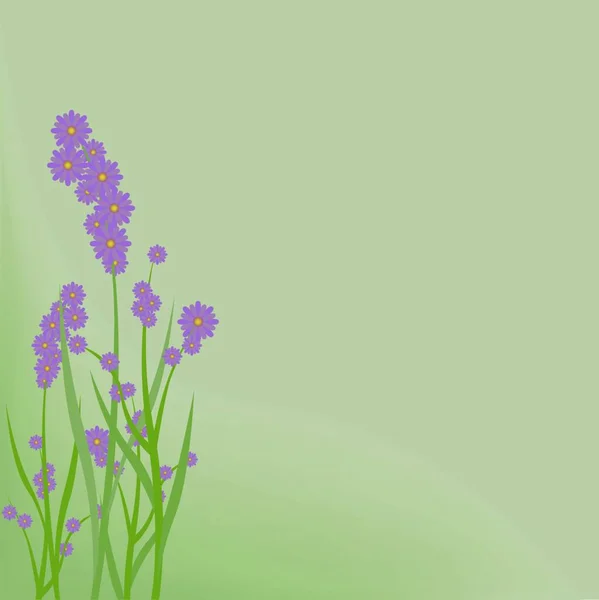 Flores Pequenas Violetas Ilustração Abstrata Colorida Vetor —  Vetores de Stock