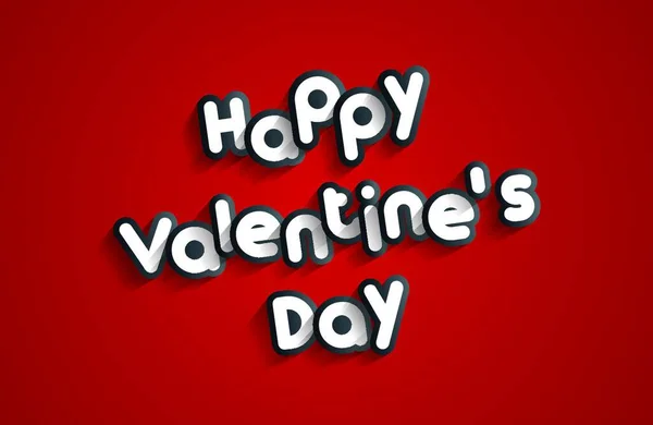 Happy Valentine Day Illustration Vectorielle Carte Voeux — Image vectorielle