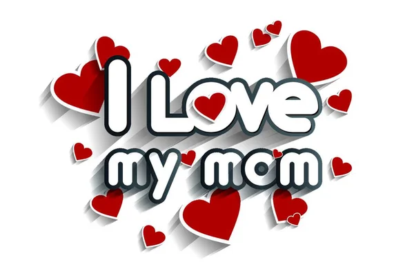 Love Mom Design Vector Illustration — Stock Vector