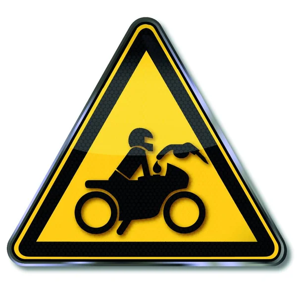 Sign Please Refuel Motorcycle Running Engine — Stock Vector