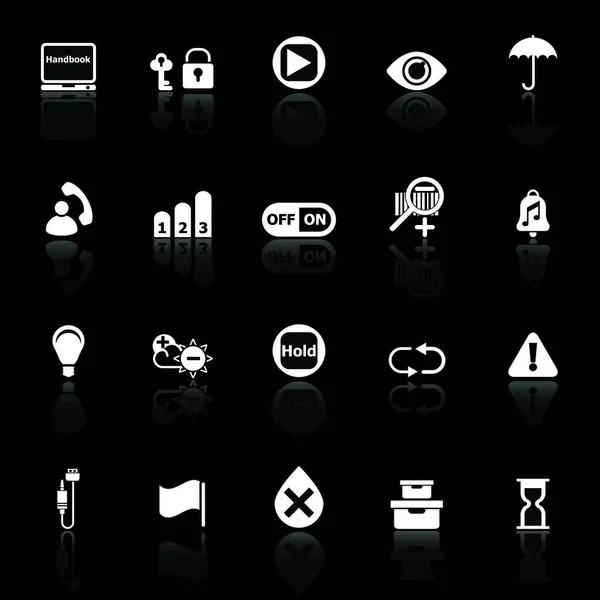 Home Use Machine Sign Icons Reflect Black Background Stock Vector — Stock Vector