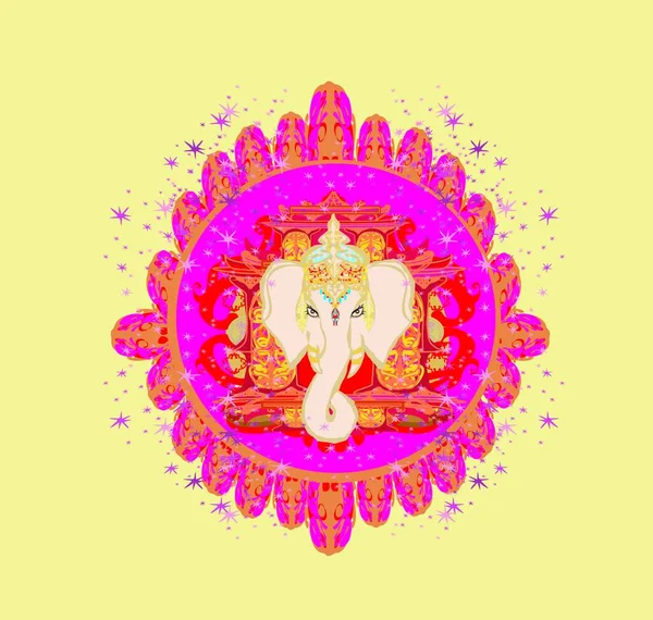 ヒンズー教のガネーシャ主の創造的なイラスト — ストックベクタ