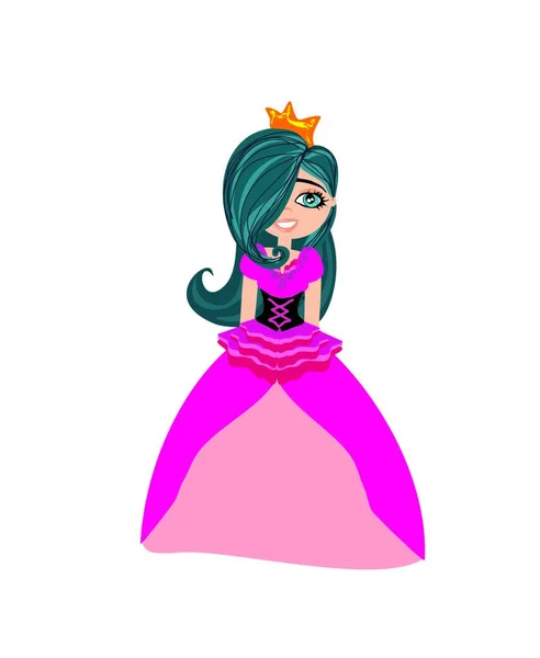 Ilustración Hermosa Princesa Dulce — Vector de stock