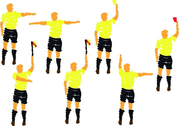 Vecteur Arbitre Abstrait Football Conception Isolé Sur Fond — Image vectorielle