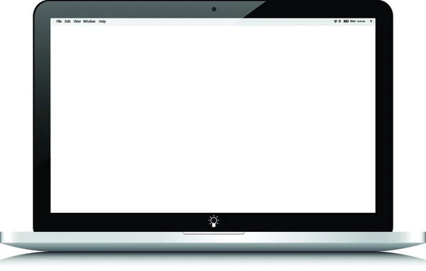 Laptop Computer White — Stock Vector