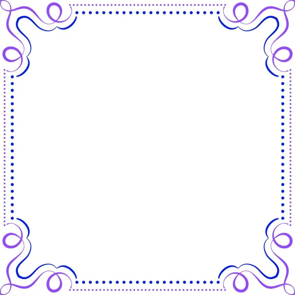 Vettore Multistrato Viola Blu Elegante Cornice Quadrata — Vettoriale Stock