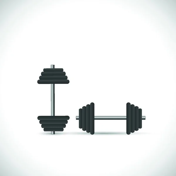 Illustration Barbells Isolated White Background — Stock Vector