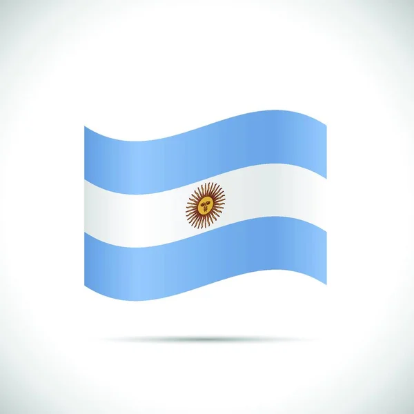 白い背景に分離されたアルゼンチンの国旗のイラスト — ストックベクタ