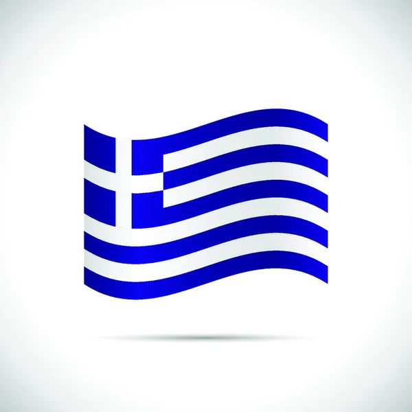 Ilustración Bandera Grecia Aislada Sobre Fondo Blanco — Archivo Imágenes Vectoriales