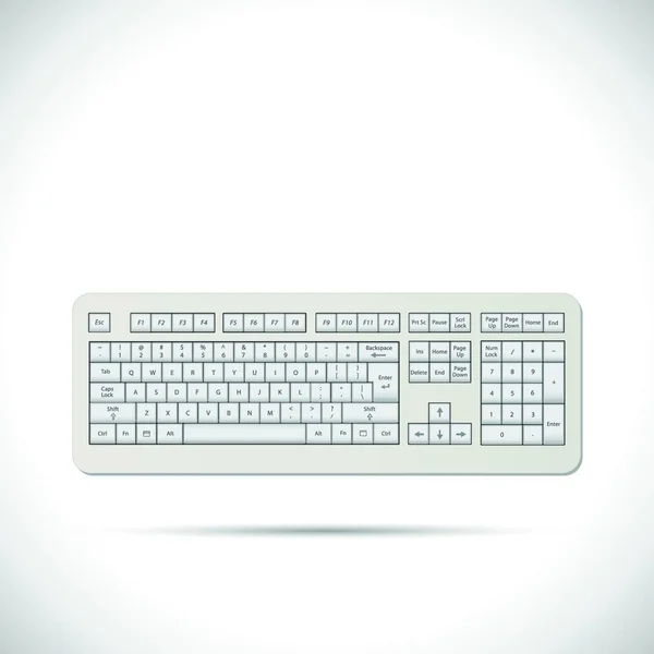 Illustration Einer Tastatur Isoliert Auf Weißem Hintergrund — Stockvektor