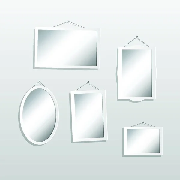 Ilustrace Visela Zrcadla Světlém Pozadí — Stockový vektor
