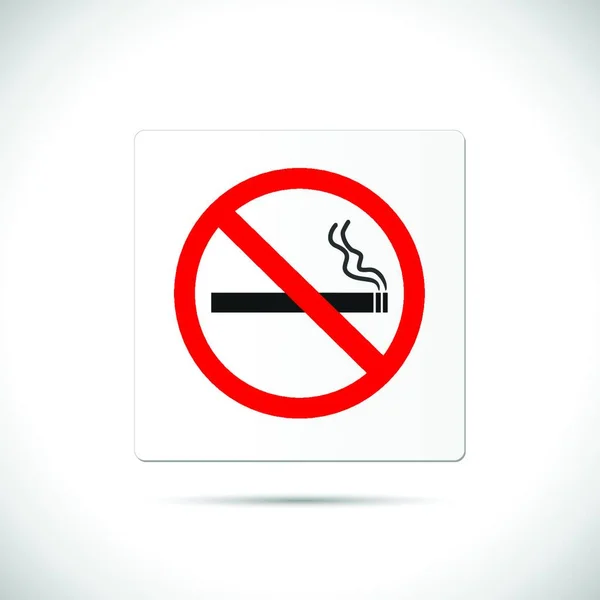 Illustration Smoking Sign Isolated White Background — Stock Vector