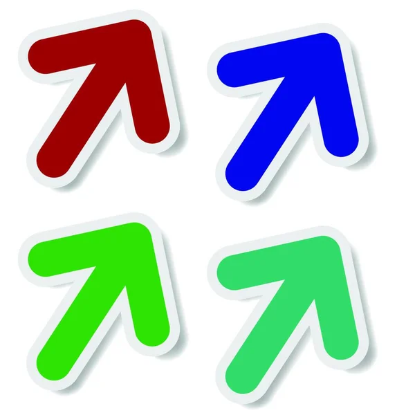 화살표와 다채로운 — 스톡 벡터