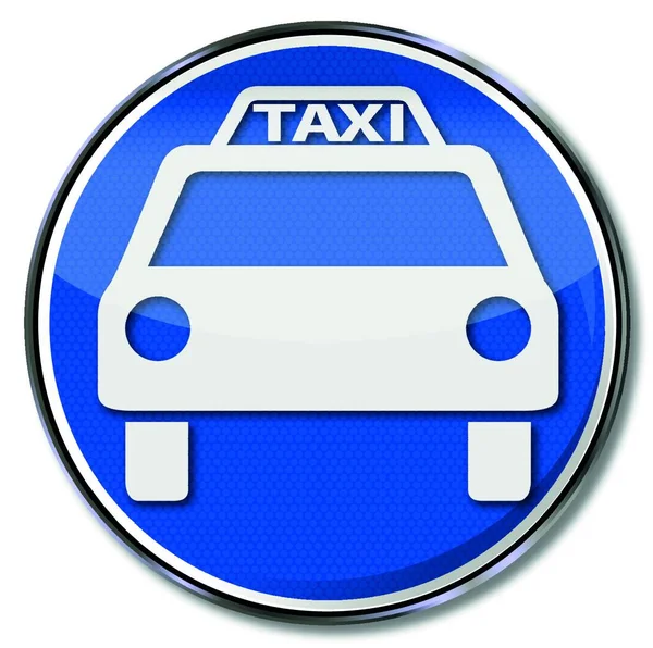 Felirat Taxi Taxi Jármű — Stock Vector