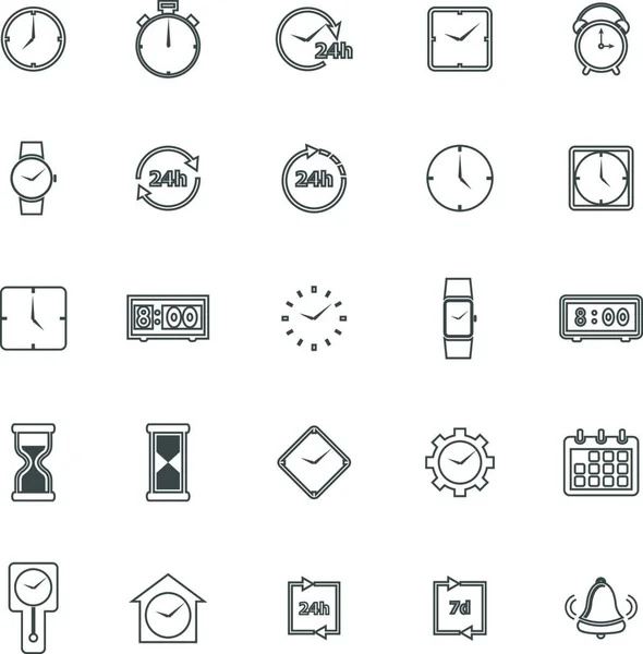 Iconos Línea Tiempo Sobre Fondo Blanco Vector Stock — Archivo Imágenes Vectoriales