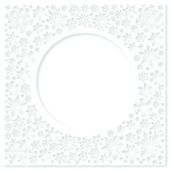 Carte Vectorielle Des Flocons Neige Noël — Image vectorielle