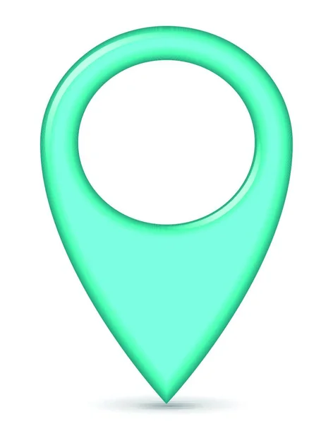 Ilustracja Niebieskiej Pustej Ikony Pin Map — Wektor stockowy