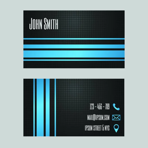 Business Card Template Creative Modern Design Blue Dark Grey Royalty Free Stock Vectors