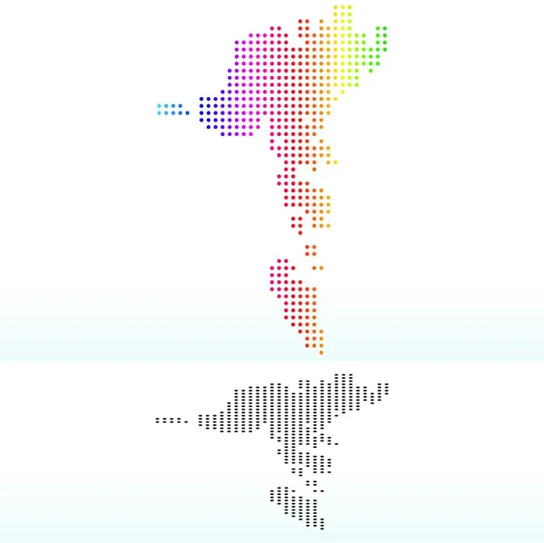 ベクトル画像 ドットパターンを持つフェロー諸島の地図 — ストックベクタ