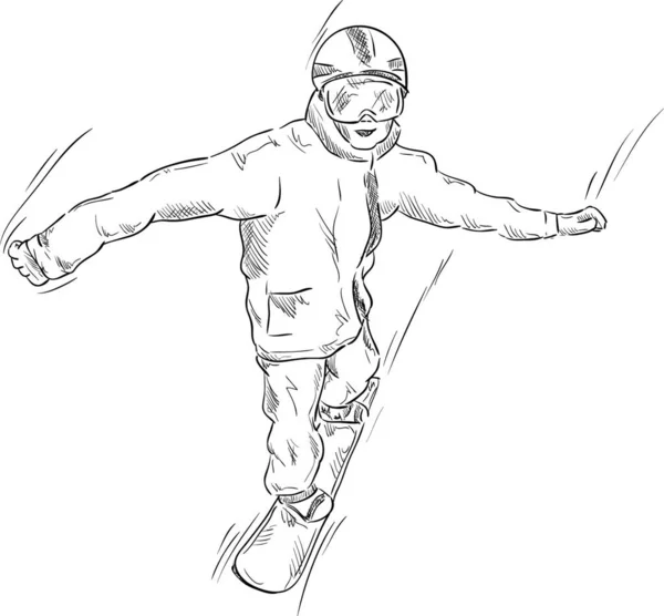 Vettore Snowboard Isolato Sullo Sfondo — Vettoriale Stock