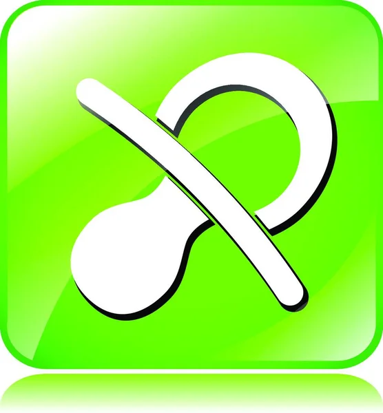Ілюстрація Значка Зеленого Соску Білому Тлі — стоковий вектор