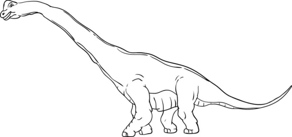 Vector Dinosaur Isolated Background — Stock Vector