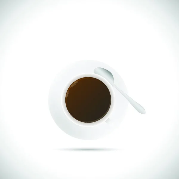 Ilustración Una Taza Café Aislada Sobre Fondo Blanco — Vector de stock