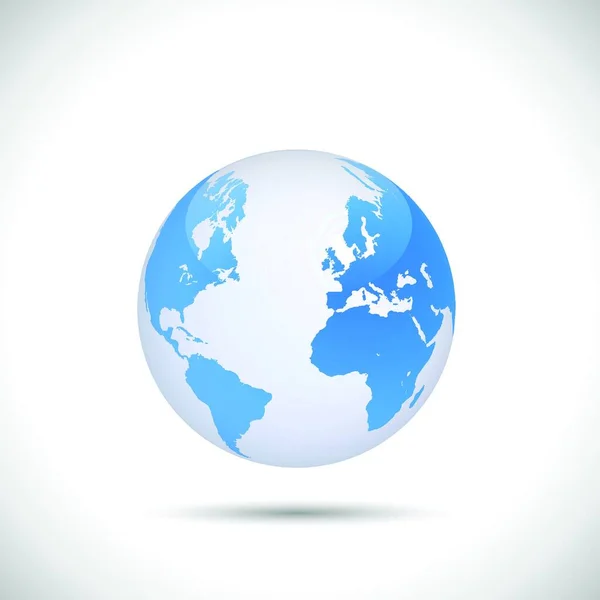 Illustration World Globe Isolated White Background — Stock Vector