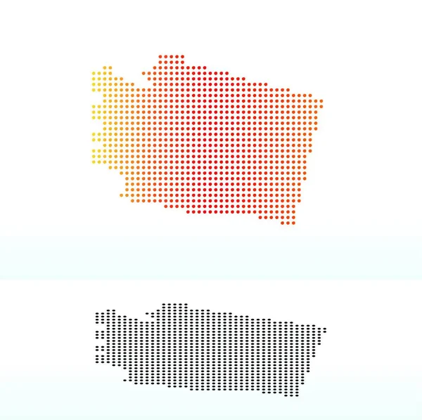 Векторні Зображення Карту Штату Вашингтон Сша Малюнком Крапку — стоковий вектор