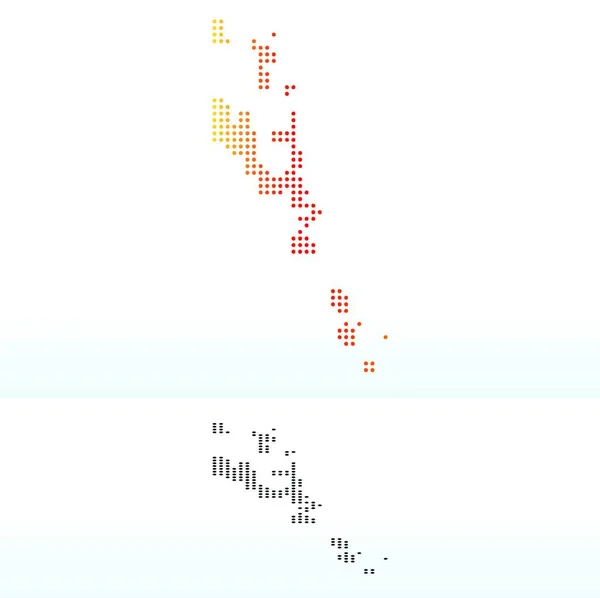 Διάνυσμα Εικόνας Χάρτης Δημοκρατίας Του Βανουάτου Dot Pattern — Διανυσματικό Αρχείο