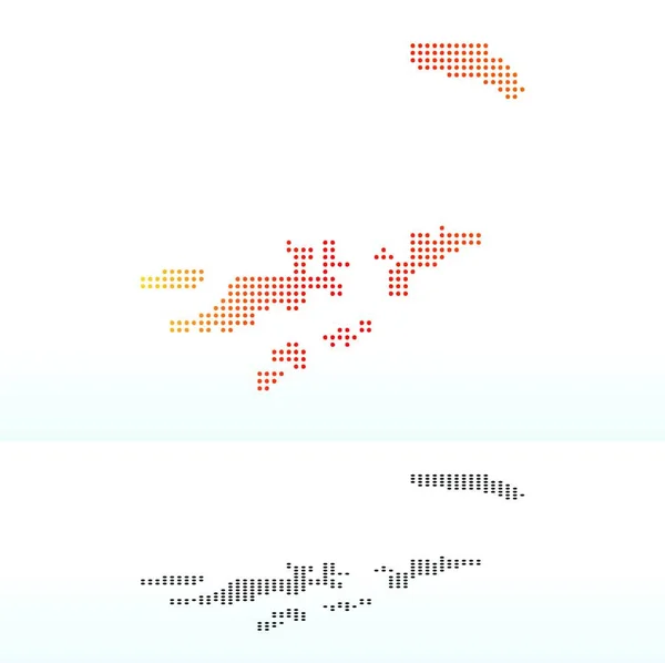 Imagen Vectorial Mapa Islas Vírgenes Británicas Con Patrón Puntos — Archivo Imágenes Vectoriales