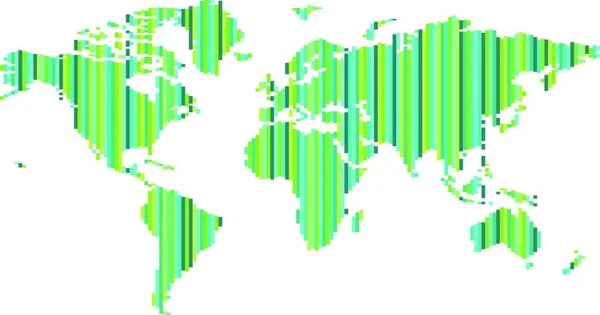 Vector Píxeles Del Mapa Mundial — Archivo Imágenes Vectoriales