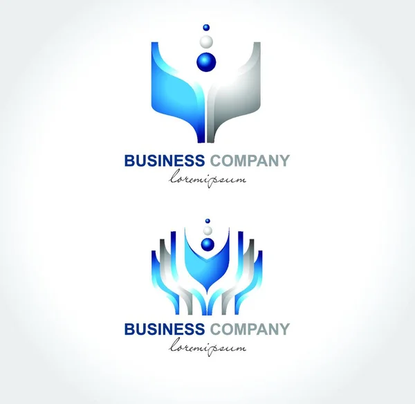 Business Corpbusiness Diseño Logo Corporativo Formas Abstractas Logo Icons Orate — Vector de stock