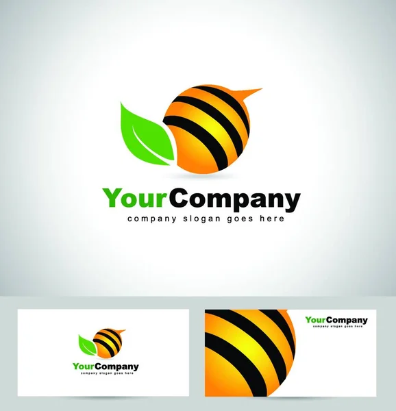 Biene Logo Designkonzept Abstraktes Creative Bee Icon Honey Producer Logo — Stockvektor