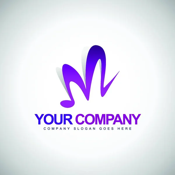 Logotipo Música Letra Logotipo Logotipo Ícone Vetorial Para Empresa Música — Vetor de Stock