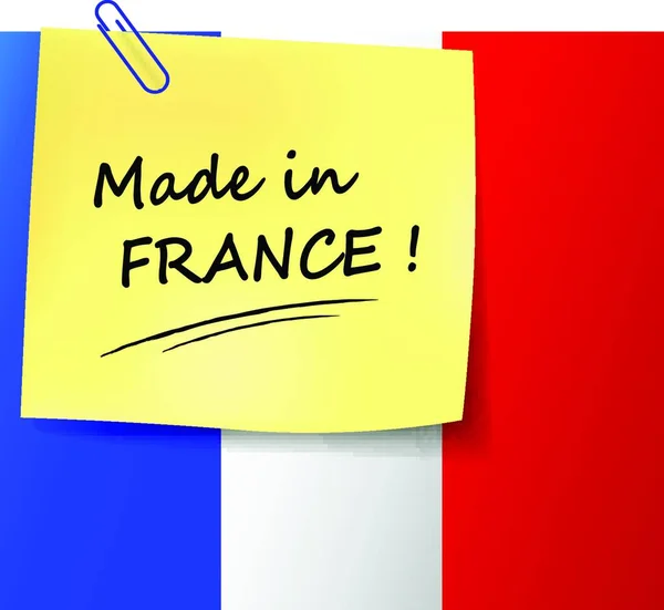 Απεικόνιση Του Γίνεται Στη Γαλλία Χάρτινο Σήμα — Διανυσματικό Αρχείο