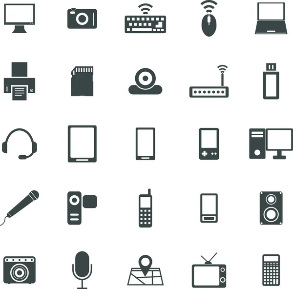 Gadget Iconos Sobre Fondo Blanco Vector Stock — Vector de stock