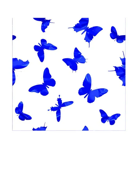Nahtloses Muster Mit Schmetterlingen — Stockvektor