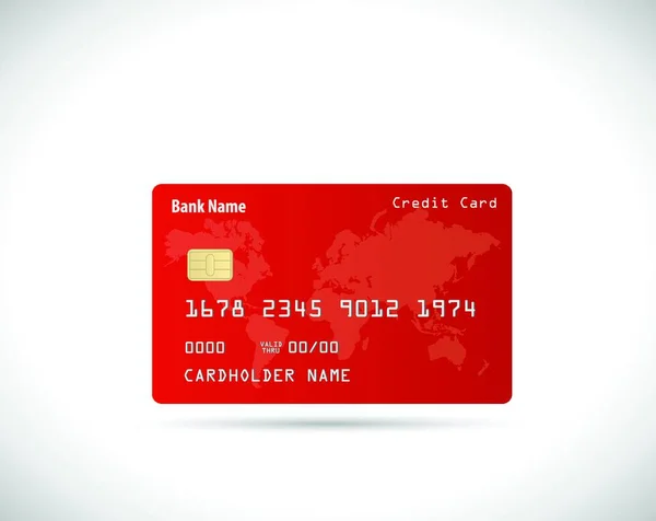 Illustratie Van Een Creditcard Ontwerp Geïsoleerd Een Witte Achtergrond — Stockvector