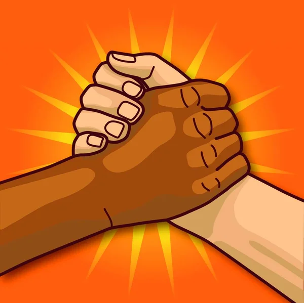 Hands Process Handshake Commonality — Stock Vector