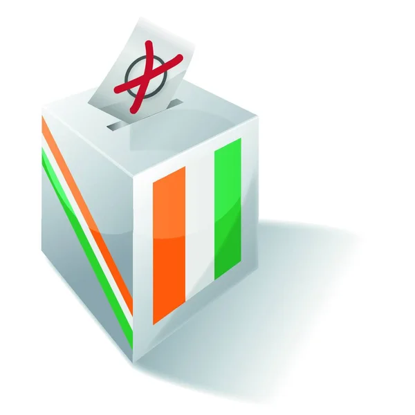 Electoral Box Ivory Coast — Stock Vector