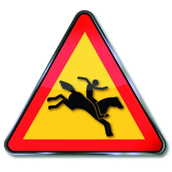 Znak Sportów Jeździeckich Drabiny Rodeory — Wektor stockowy